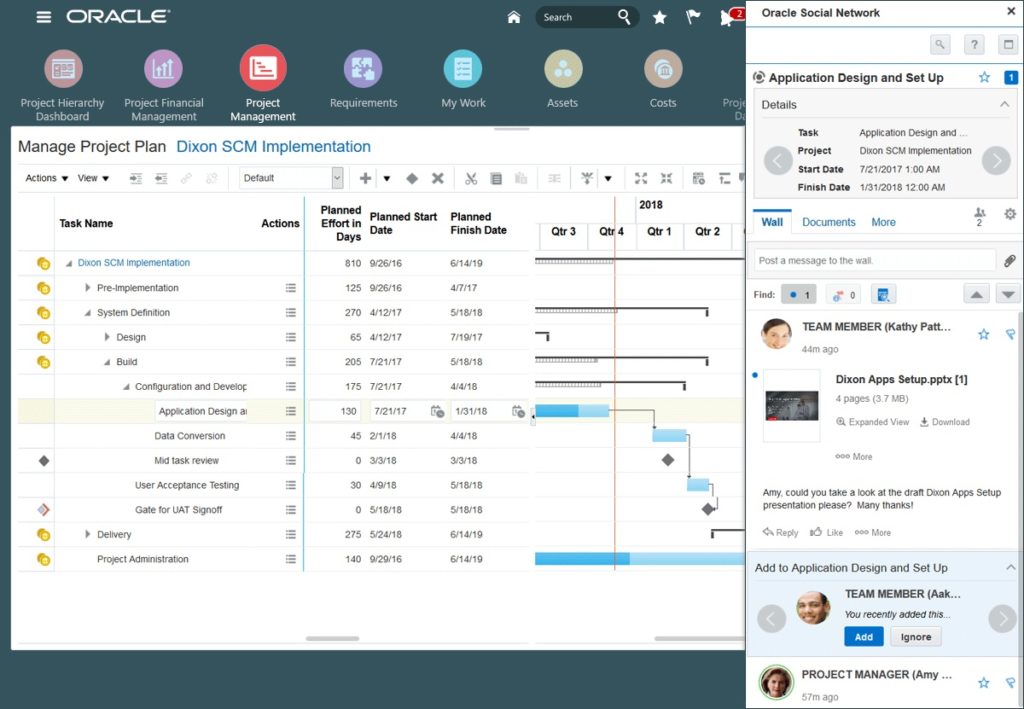 Oracle Project Mgmt